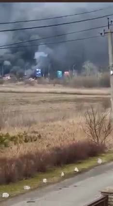 A column of Russian armored vehicles was destroyed ...