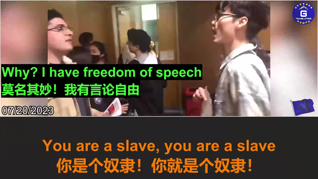 A pro-democracy Hong Kong female student was insulted and verbally abused by "Little Pink"