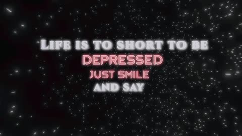 Don't be depressed