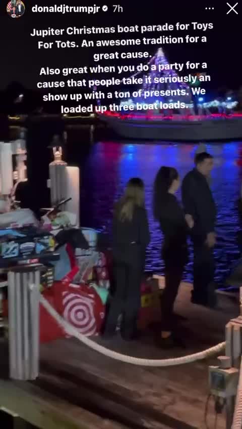 Jupiter Xmas parade for Toys 4 Tots Donald Trump Jr 12-4-22