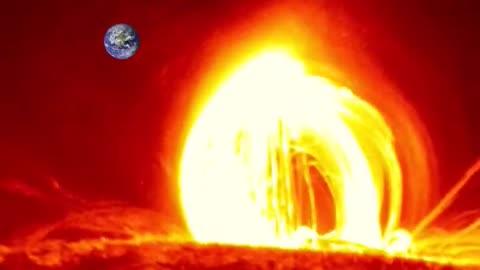 A gaint plasma eruption from the SUN.