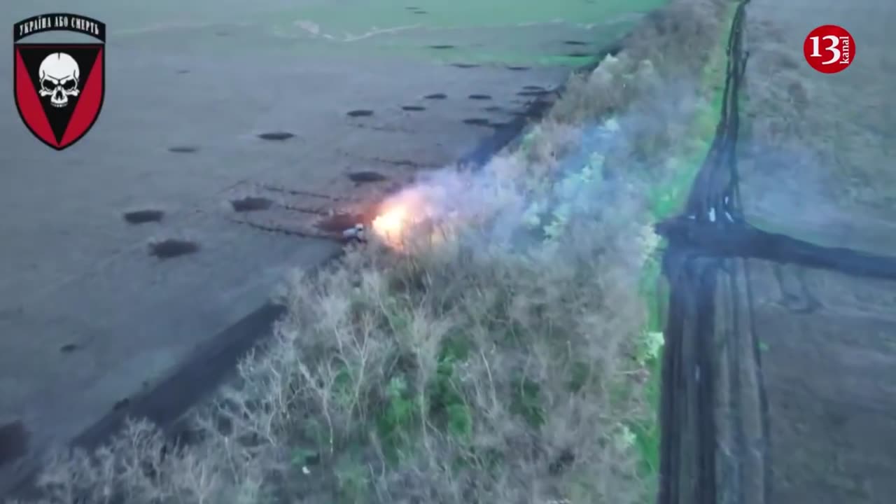 The projectile fired from drone fired Grad rocket system of Russians, which was preparing to fire