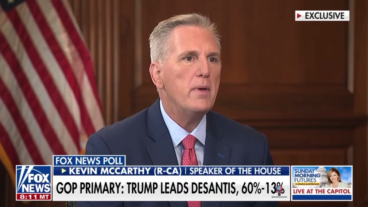 McCarthy stands w/ Pres. Trump 100%. Says DeSantis isn’t on Trump’s level in any shape or form