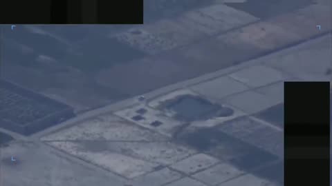 An F-16 fighter jet doing a high-speed low pass over a car as a "show of force."