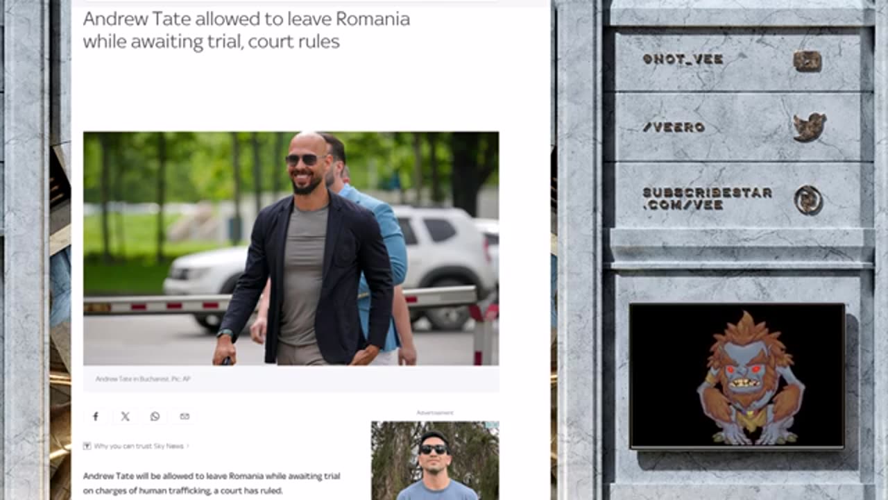 Tate Has Been Allowed To Leave Romania