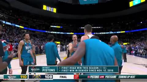 The Pistons get their first road win of the season