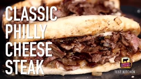 Classic cheese steaks recipe using ribeye