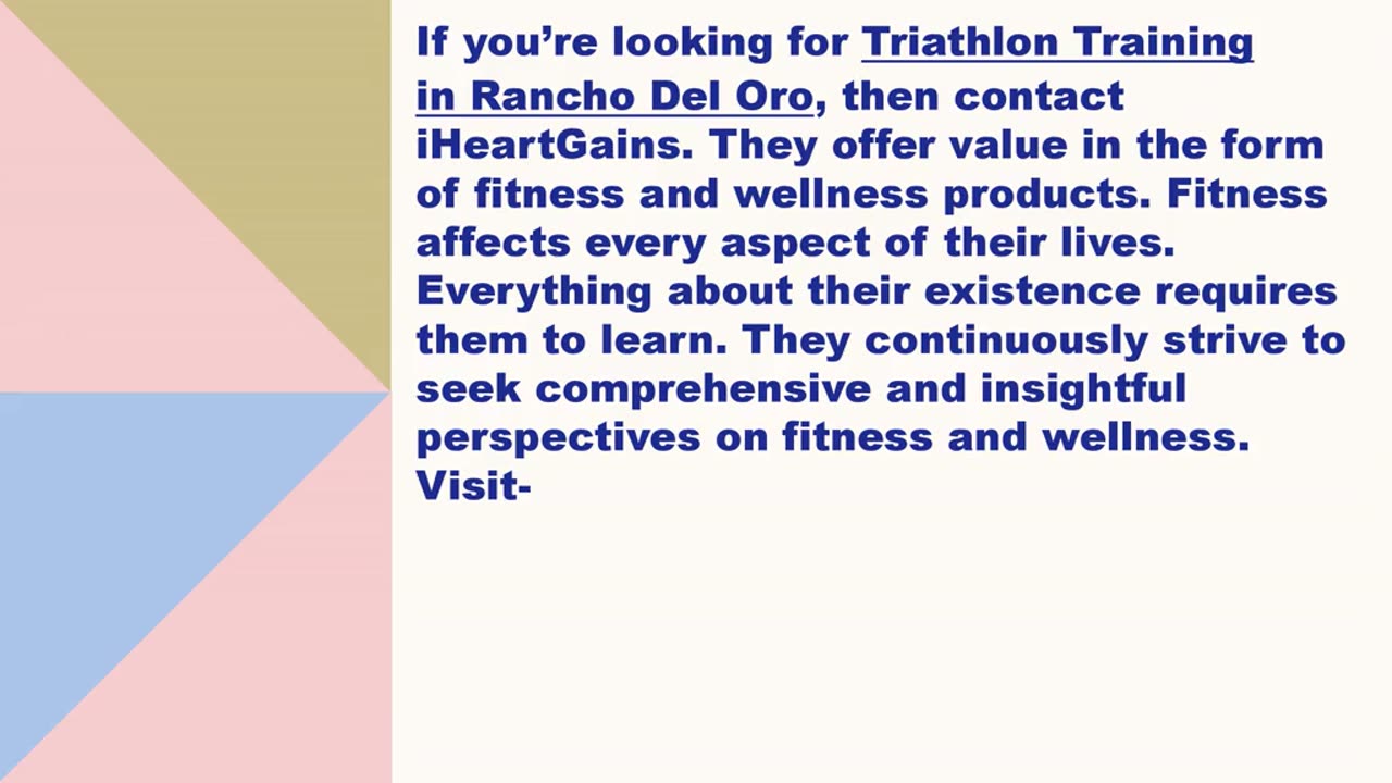 Best Triathlon Training in Rancho Del Oro