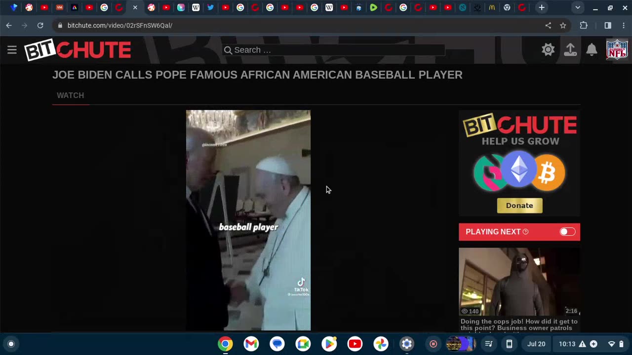 Pedo Puppet Joe Biden Thought the Pope Was an African American Baseball player