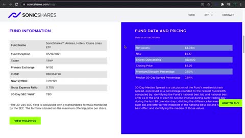 NEW ETF: TRYP(Airlines/Hotels/Cruise)(06/12/2021)