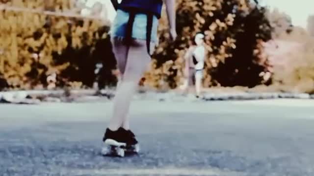 Girl on a skateboard