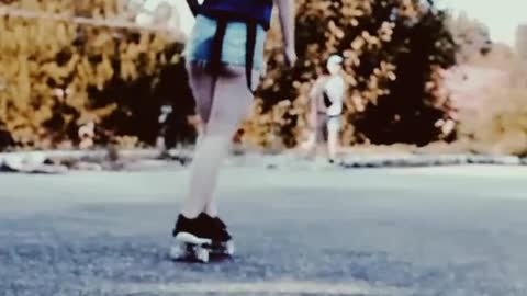 Girl on a skateboard