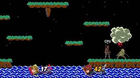Link Vs Shulk on Balloon Fight (Super Smash Bros Ultimate)