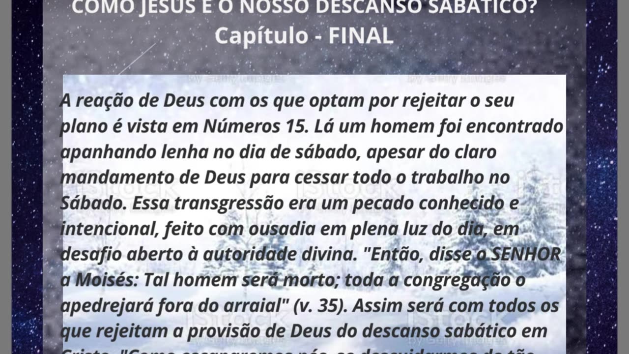 COMO JESUS É NOSSO DESCANSO SABATICO - FINAL