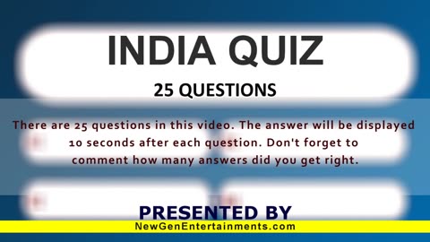 India GK Quiz | 25 Basic General Knowledge Questions & Answers | #India