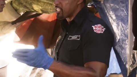 Man won’t allow firefighter to save his his friend #station19 #shorts #tv #fyp