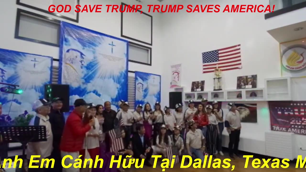 ANH EM CÁNH HỮU MỪNG CHIẾN THẮNG CỦA TT. TRUMP TẠI DALLAS, TEXAS.