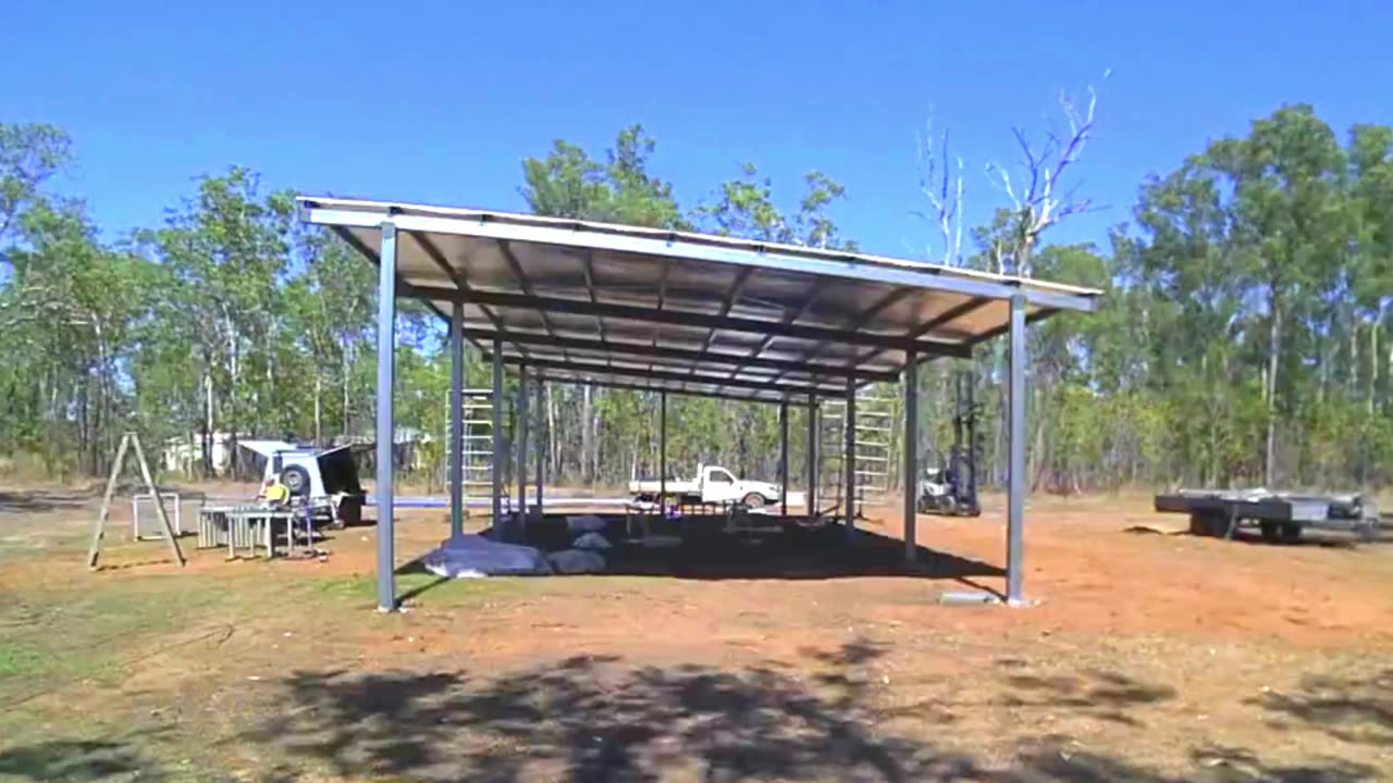 Timelapse video of shed construction