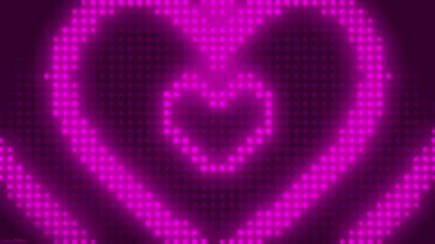 586. Cute Pink Heart background 💗Romantic LED Tunnel