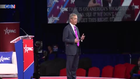 Nigel Farage delivers a speech at CPAC in Orlando