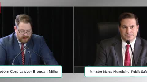 WATCH Brendan Miller grill Canada's Public Safety Minister