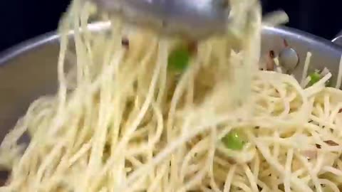 ASMR Cooking Video_ White Sauce Spaghetti #shorts #food #asmr #whitesaucespaghetti #indianasmrworld