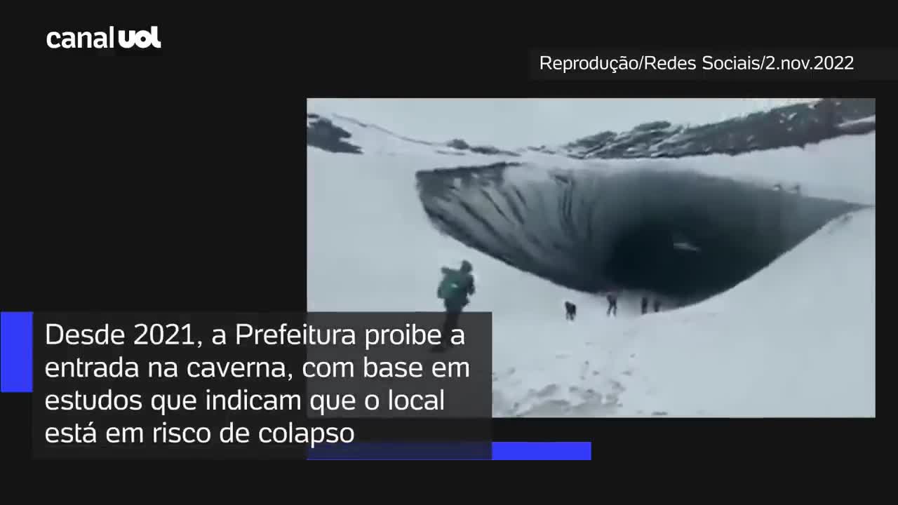 Ushuaia: Brasileiro morre após ser atingido por placa de gelo em caverna na Argentina