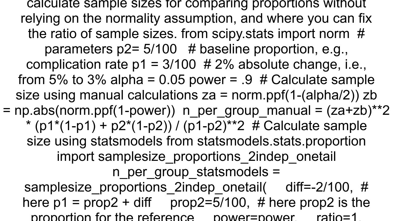 R or Python Is it possible to get the necessary sample size in a proportions power test calculation