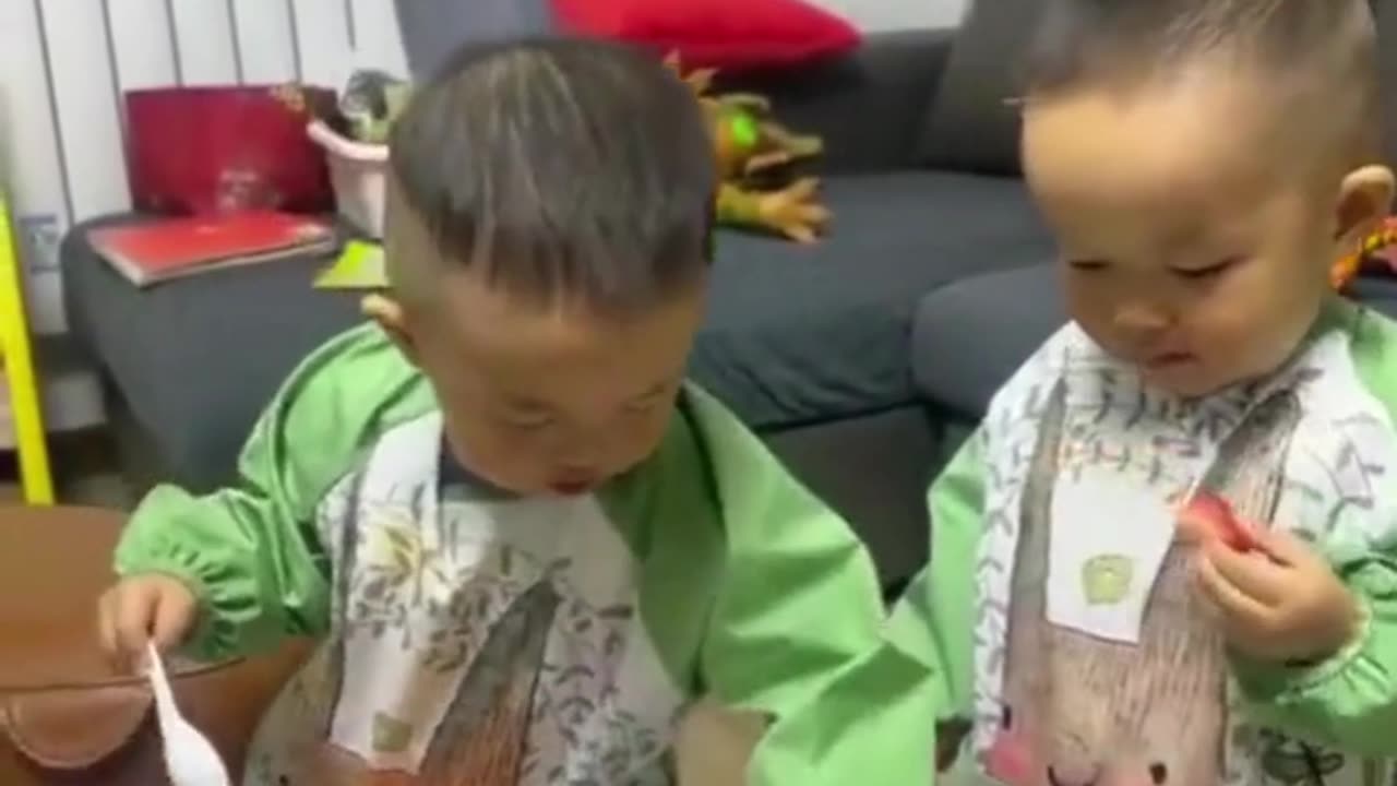 Boy teaches brother a lesson about sharing! 🤣😈❤️ Very funny!