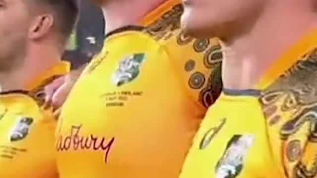 The Wallabies sang the national Anthem inYugambeh languageahead of the England test