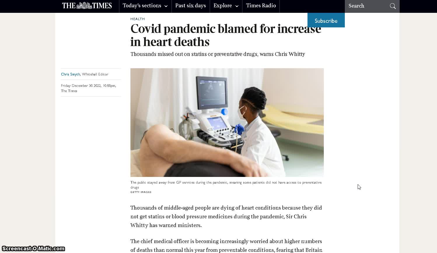 Government blame increased death rate ON THIR OWN POLICIES