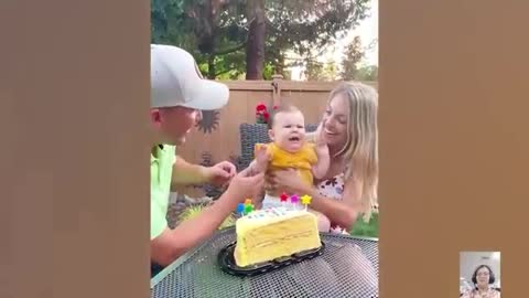 Lovely baby's daily play