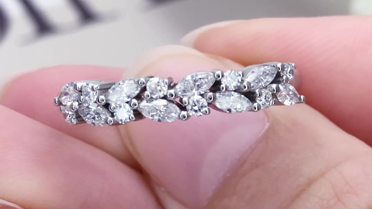 MSR-545 14K White Gold Ring Moissanite DVVS -Messi Jewelry