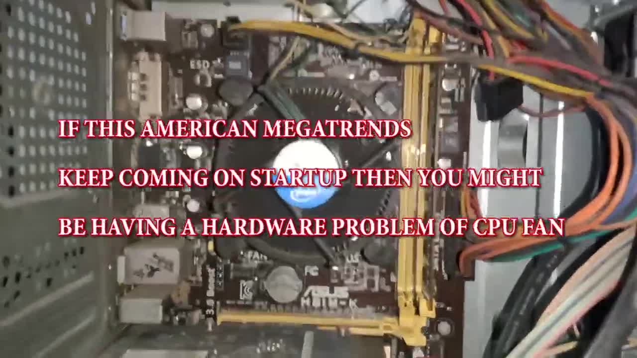 How to fix American megatrends error Problem when Startup