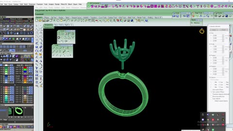 Jewelry Engagement Ring Training By Rhino 3D And Gemvision Matrix - For CAD CAM - Tutorials Part 1