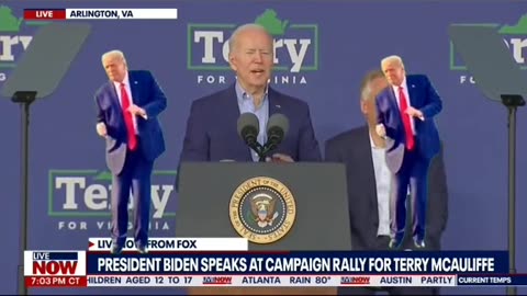 People chant we need trump during Biden speech