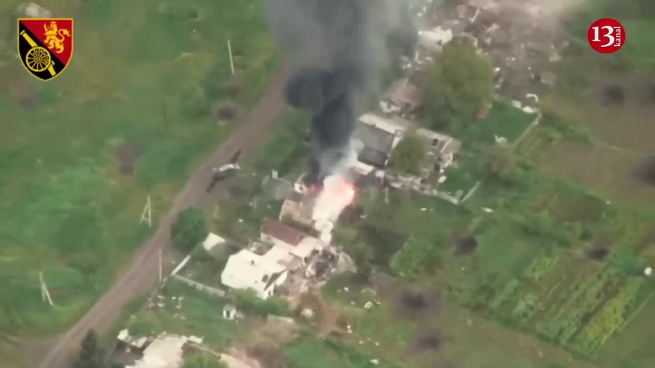 Russian cannon crew members preparing to open fire and ammunition warehouse were shelled in Bakhmut