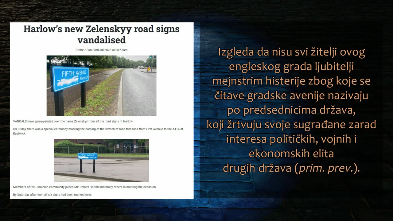 Saobraćajni putokazi i imena ulica u službi političke propagande.