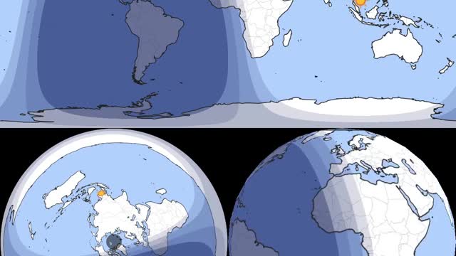 Time and Date Mercator AE Globe Timelapse 2023-2024