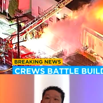 Building Fire Causes Power Lines To Arc