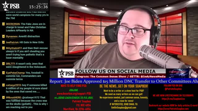 2022-02-04 15:00 EST - The Common Sense Show: Patriot Line Friday with Derek, PATRIOTski & Glry Anon