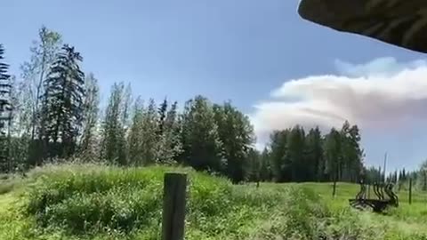 Canadian residents saw a giant plume, “like a MUSHROOM CLOUD” when the Canadian wildfires began