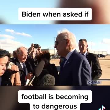 Biden asked is football becoming to dangerous.