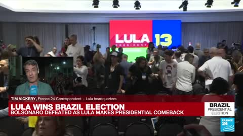 'This is a fraud': Bolsonaro's supporters react after leftist Lula wins Brazil vote • FRANCE 24