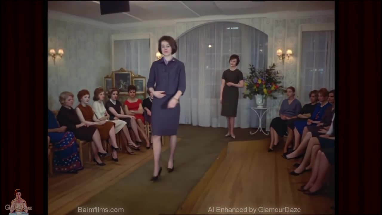 How to be a Model in the 1960s _ AI Enhanced Video 4K 60fps