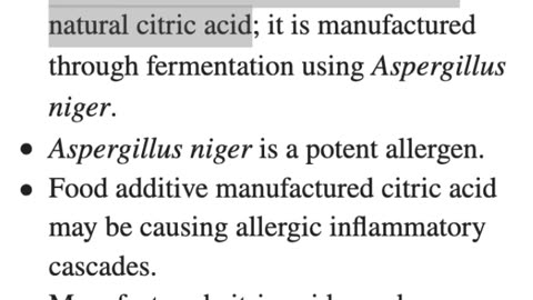 I learned this recently about citric acid.