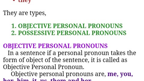 Pronoun and it's types
