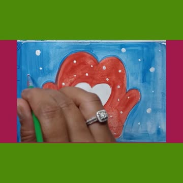 Winter Mittens Drawing | Winter Mittens Painting | Mittens Painting | Mittens Painting For Kids