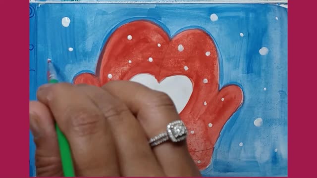 Winter Mittens Drawing | Winter Mittens Painting | Mittens Painting | Mittens Painting For Kids