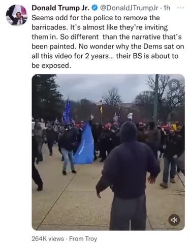 DON JR💜🇺🇸EXPOSES VIDEO OF CAPITOL POLICE🎬👮‍♂️🏛️👮‍♀️🤹🎪💫